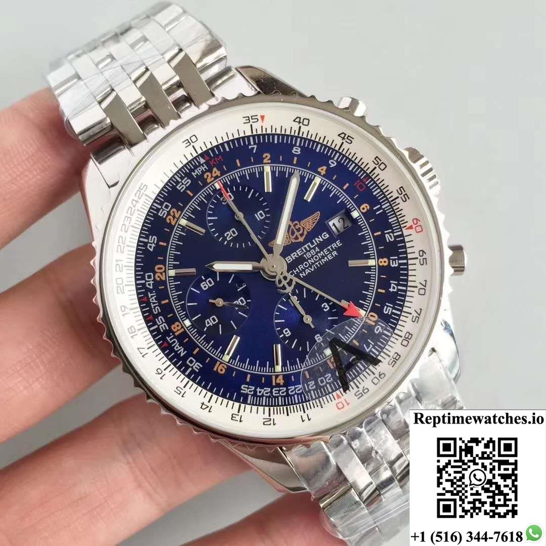 Breitling Navitimer Montbrillant Datora A21330 Jf Factory Blue Dial-Rep Time Watches