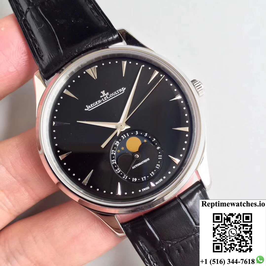 Jaeger-Lecoultre Master Ultra Thin Moon 1368470 Zf Factory Black Dial-Rep Time Watches