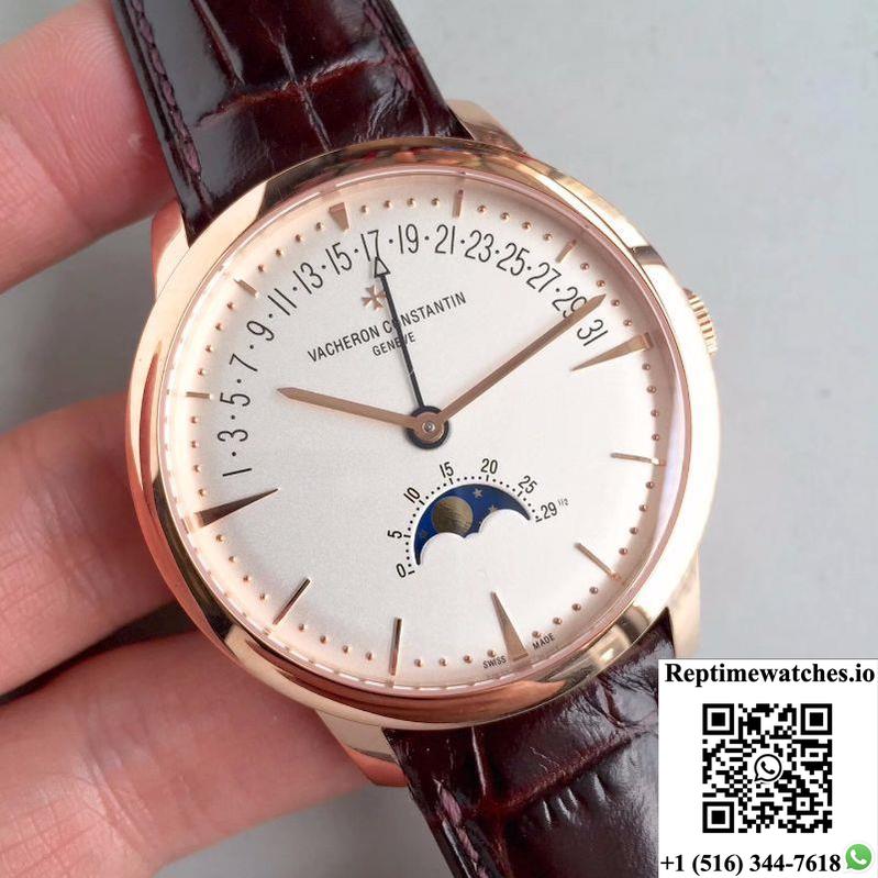 Vacheron Constantin Patrimony 4010U/000R-B329 18K Rose Gold White Dial-Rep Time Watches