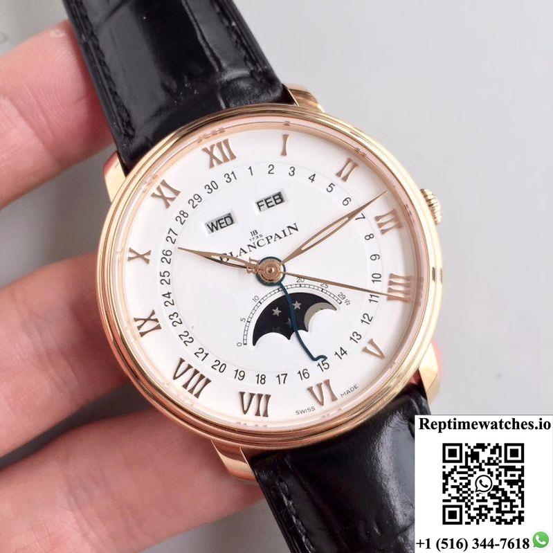 Blancpain Villeret 6654-3642-55B Om Factory White Dial-Rep Time Watches