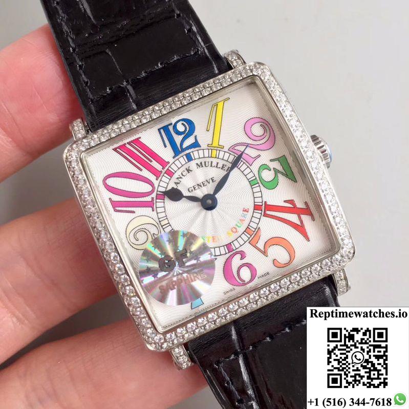 Franck Muller Master Square Ladies 6002 M Qz D White Dial Gf Factory-Rep Time Watches