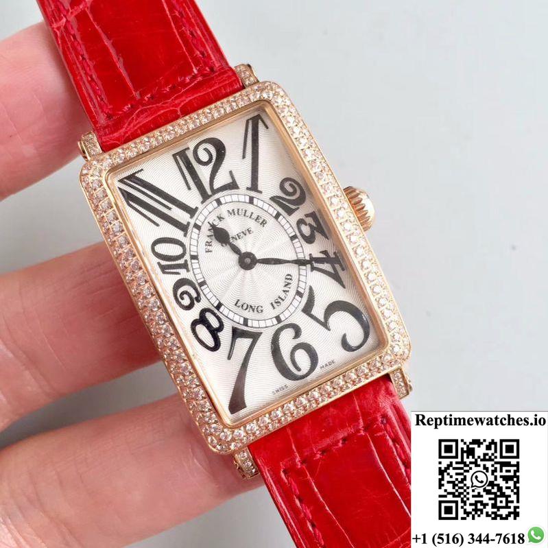 Franck Muller Ladies Long Island 1952 952 Qz D Cd Gf Factory Silver Dial-Rep Time Watches