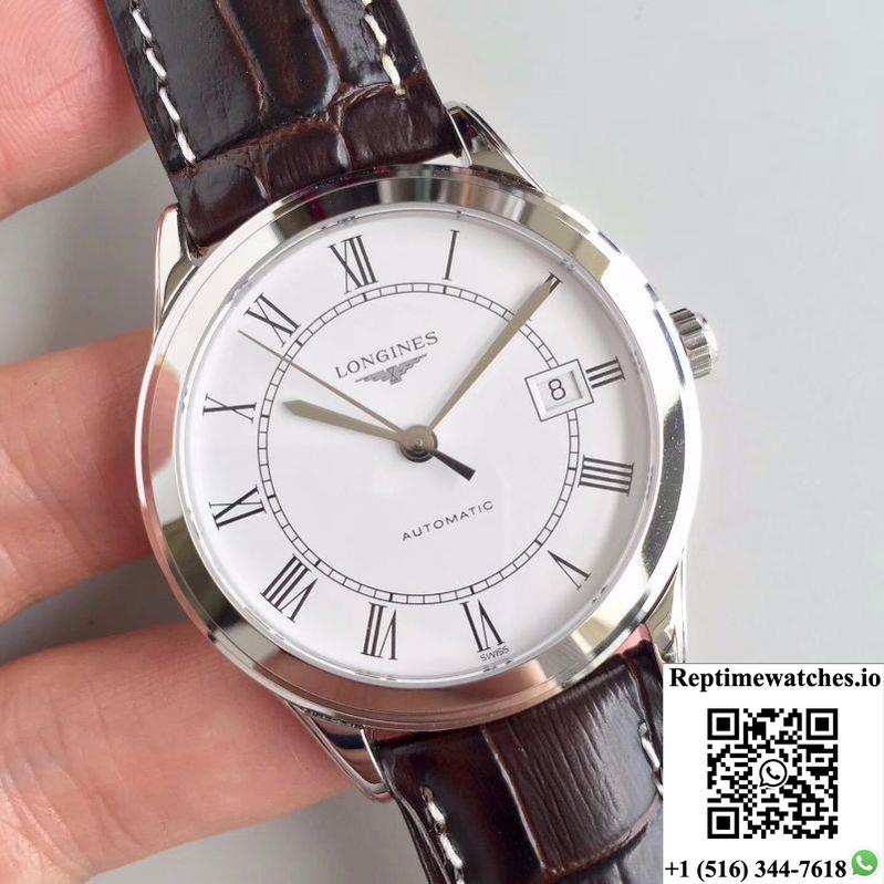 Longines Record L2.820.4.11.2 White Dial-Rep Time Watches