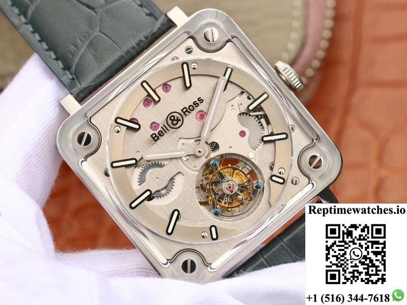 Bell Ross Br-X2 Tourbillon Stainless Steel Brushed Dial-Rep Time Watches
