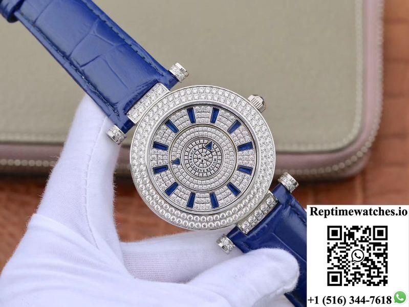Franck Muller Double Mystery Dm42D2Rcd Gs Factory White Gold Diamond Dial-Rep Time Watches