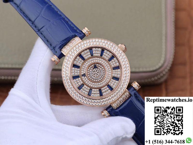 Franck Muller Double Mystery D 3R Cd 42 Rose Gold Diamond Dial-Rep Time Watches