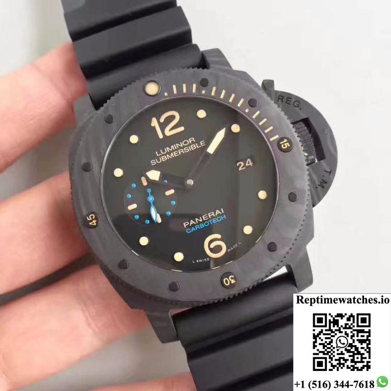 Panerai Luminor Submersible 1950 Pam616 Vs Factory V3 Black Dial-Rep Time Watches