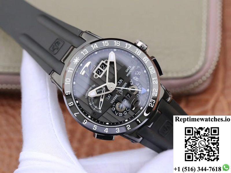 Ulysse Nardin El Toro 322-00-3 All Working Gmt Calendar Grey Dial-Rep Time Watches