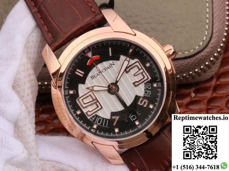 Blancpain L-Evolution 8805-1134-53B Rose Gold Case Black Dial-Rep Time Watches