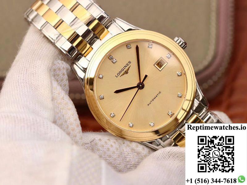 Longines Flagship L4.874.3.37.7 Yc Factory Gold Dial-Rep Time Watches