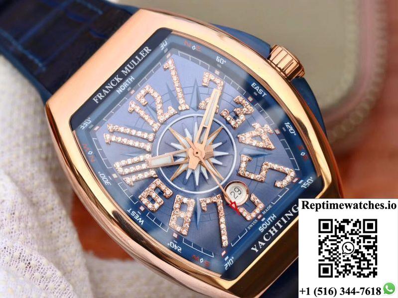 Franck Muller Vanguard V45 25Th Anniversary Blue Dial-Rep Time Watches