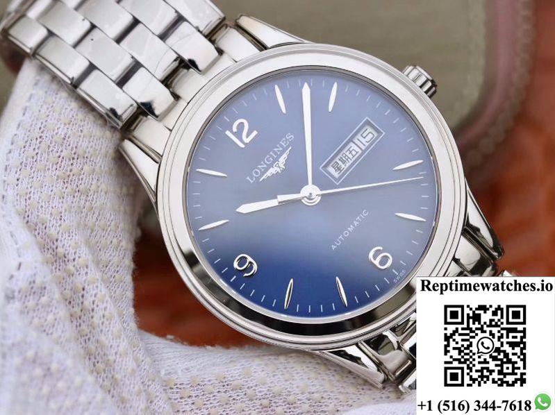 Longines Flagship Double Calendar L4.899.4.12.601 Gk Factory Blue Dial-Rep Time Watches