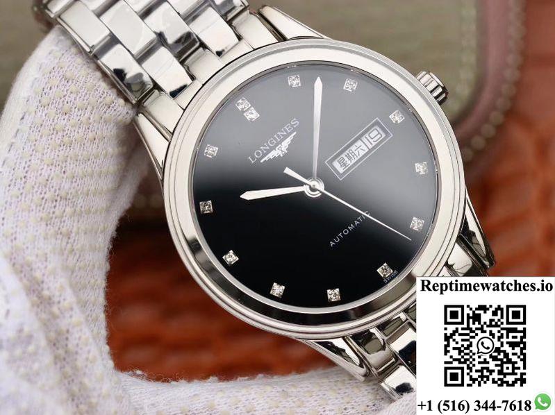 Longines Flagship Double Calendar L4.899.4.12.6 Gk Factory Black Dial-Rep Time Watches