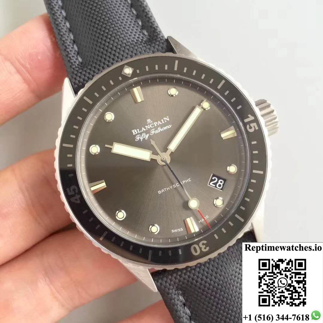 Blancpain Fifty Fathoms Bathyscaphe 5000-1110-B52A Zf Factory Meteor Grey Dial-Rep Time Watches