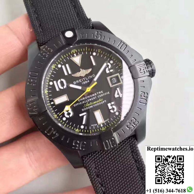 Breitling Avenger Seawolf Blacksteel Code Yellow M17330B2 Gf Factory Black Dial-Rep Time Watches
