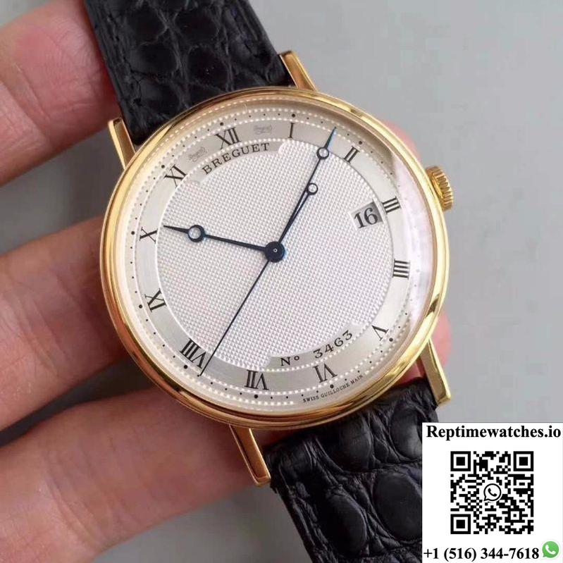 Breguet Classique 5177Ba/12/9V6 Yellow Gold Mks Factory Silver Dial-Rep Time Watches
