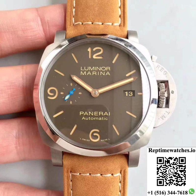 Panerai Luminor Marina 1950 Pam1351 Zf Factory Brown Dial-Rep Time Watches