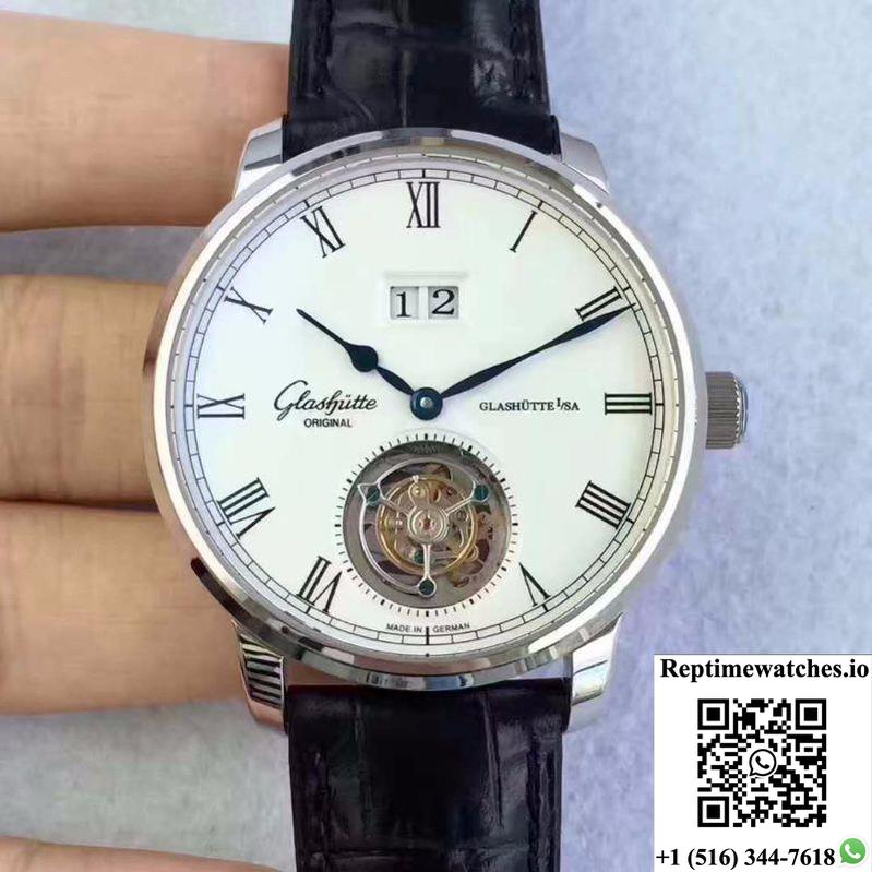 Glashutte Original Senator Excellence Tourbillon 1-94-03-04-04-04 White Dial-Rep Time Watches