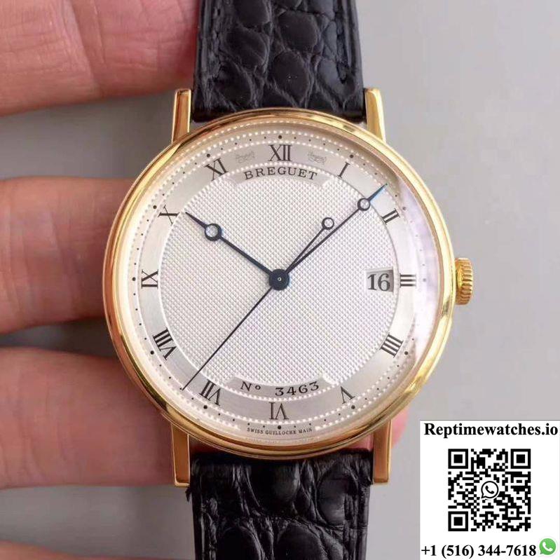 Breguet Classique 5177Ba/12/9V6 Yellow Gold Mks Factory Silver Dial-Rep Time Watches