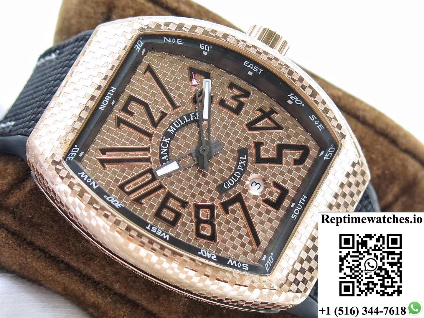 Franck Muller Vanguard V45 Rose Gold Dial-Rep Time Watches