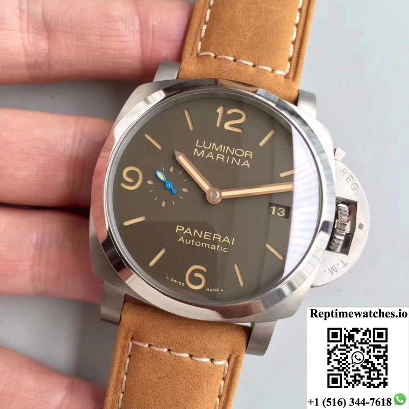 Panerai Luminor Marina 1950 Pam1351 Zf Factory Brown Dial-Rep Time Watches