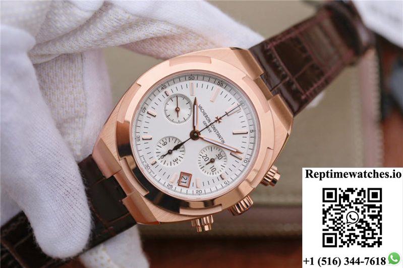 Vacheron Constantin Overseas Chronograph 5500V/000R-B074 8F Factory Silver Dial-Rep Time Watches