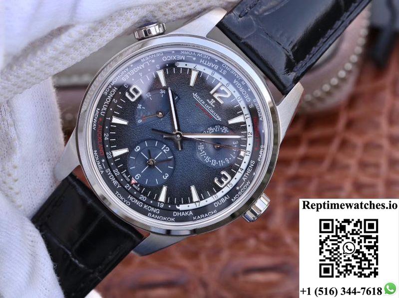 Jaeger-Lecoultre Polaris Geographic 904847J 42Mm Twa Factory Black Blue Textured Dial-Rep Time Watches