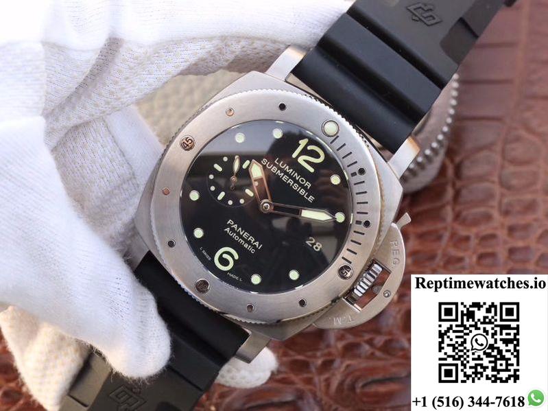 Panerai Luminor Submersible 1950 Amagnetic 3 Days Titanium Pam389 Vs Factory V2 Black Dial-Rep Time Watches