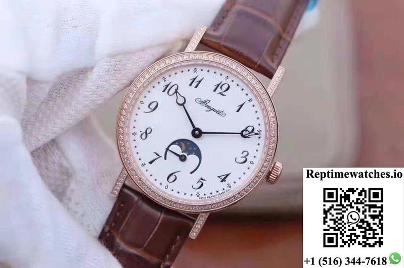 Breguet Classique Moonphase 9088Br/29/964/Dd0D White Dial-Rep Time Watches