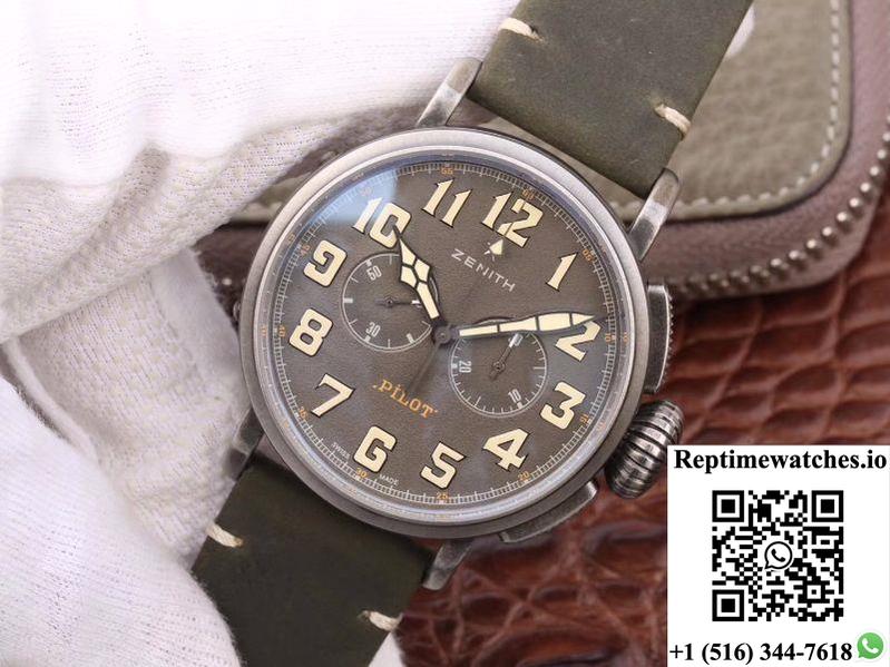 Zenith Pilot Type 20 Chronograph Extra Special 29.2430.4069/21.C800 Xf Factory Gray Dial-Rep Time Watches