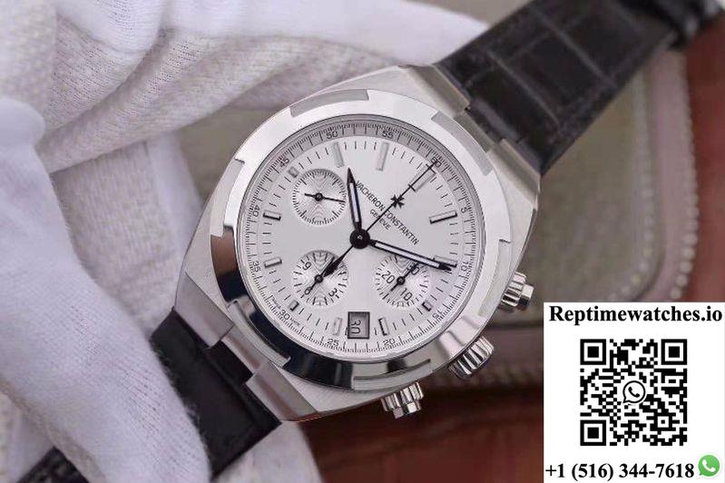 Vacheron Constantin Overseas Chronograph 5500V/110A-B075 8F Factory Silver Dial-Rep Time Watches
