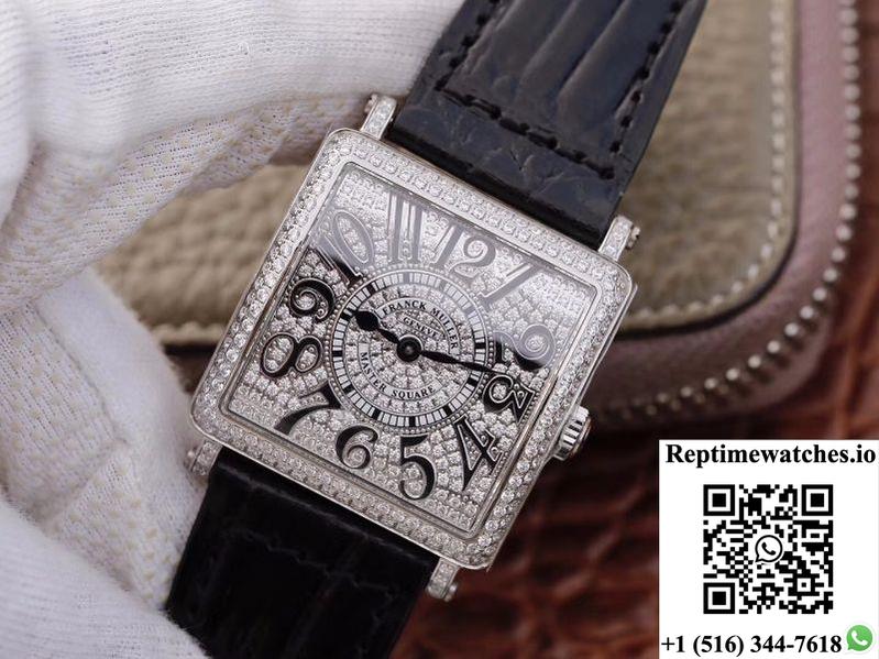 Franck Muller Master Square Ladies 6002 M Qz D Diamond Dial Gf Factory-Rep Time Watches