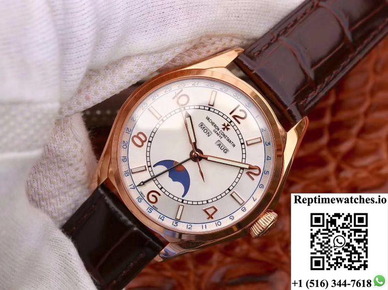 Vacheron Constantin&Nbsp;Fiftysix Day-Date 4000E/000R/B438 18K Rose Gold White Dial-Rep Time Watches