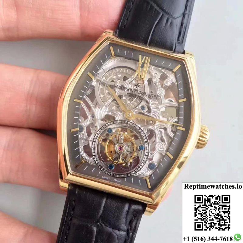 Vacheron Constantin Malte Tourbillon Rose Gold Skeleton Dial-Rep Time Watches