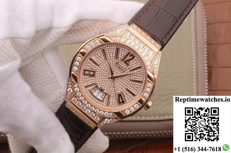 Piaget Polo Mks Factory Rose Gold Case Diamond Dial-Rep Time Watches