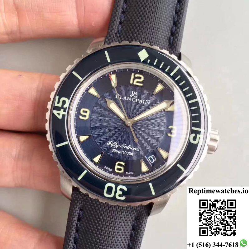Blancpain Fifty Fathoms 5015D-1140-52B Zf Factory Blue Dial-Rep Time Watches