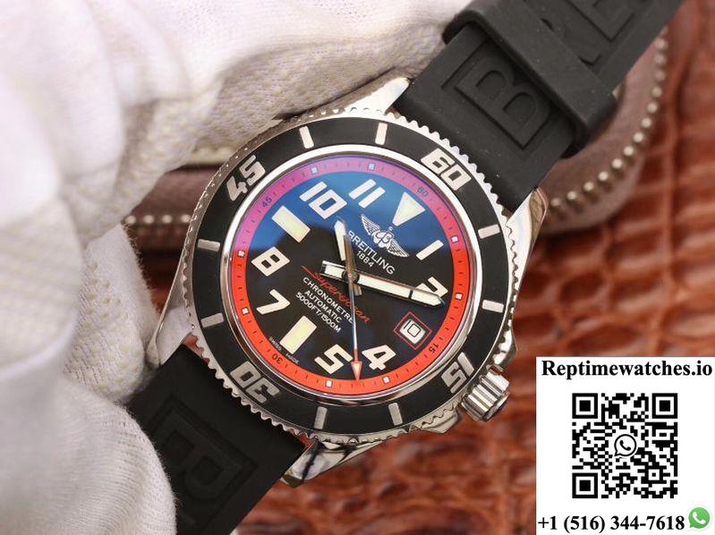 Breitling Superocean 42 Abyss Red A1736402/Ba31Bkrd Zf Factory Black Dial-Rep Time Watches