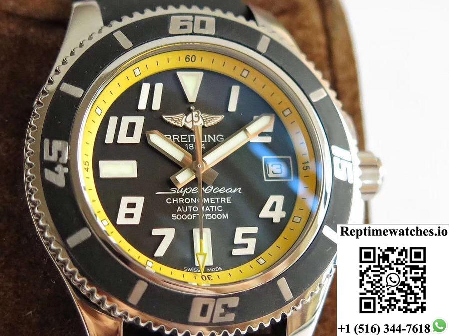 Breitling Superocean 42 Abyss Yellow A1736402/Ba32 Zf Factory Black &Amp; Yellow Dial-Rep Time Watches