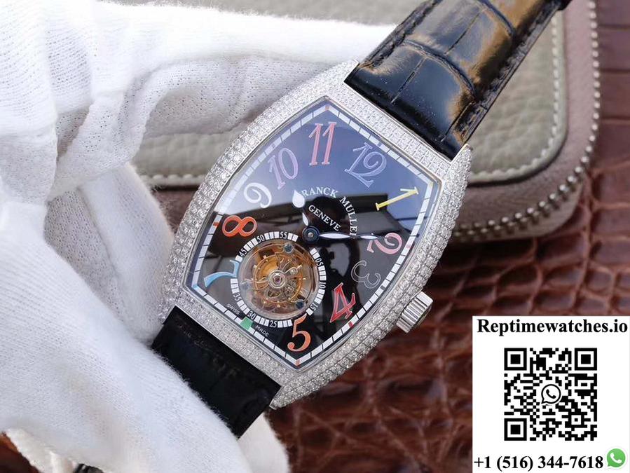 Franck Muller Crazy Color Dreams Tourbillon 8880 Black Dial-Rep Time Watches