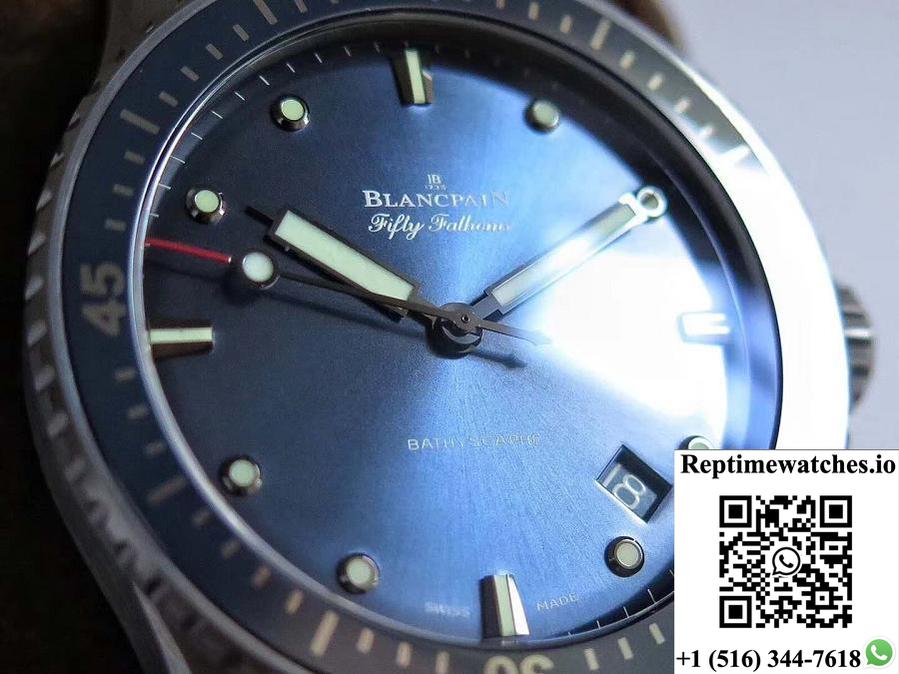 Blancpain Fifty Fathoms Bathyscaphe 5000-0240-O52A Zf Factory Blue Dial-Rep Time Watches