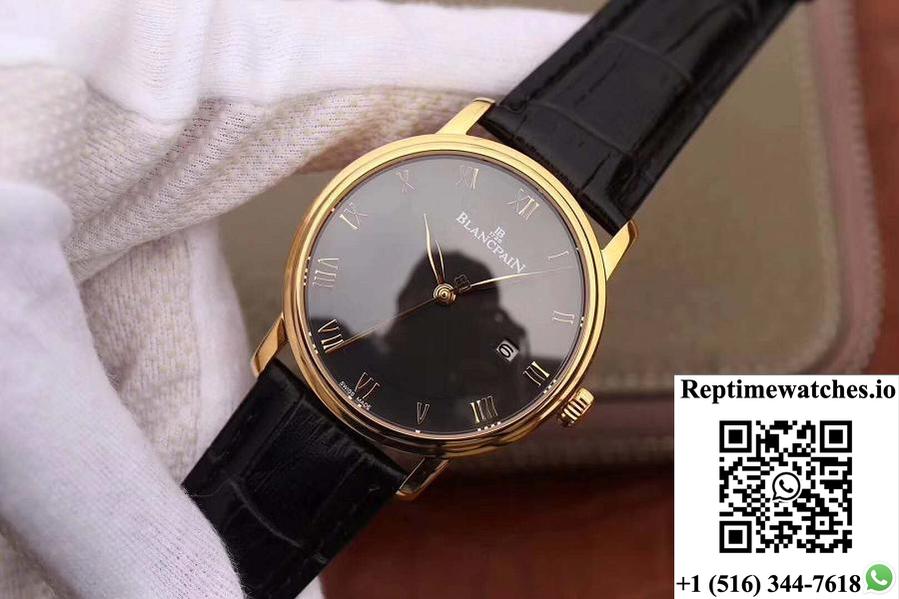 Blancpain Villeret Ultraplate 6651-1127-55B Zf Factory Black Dial-Rep Time Watches