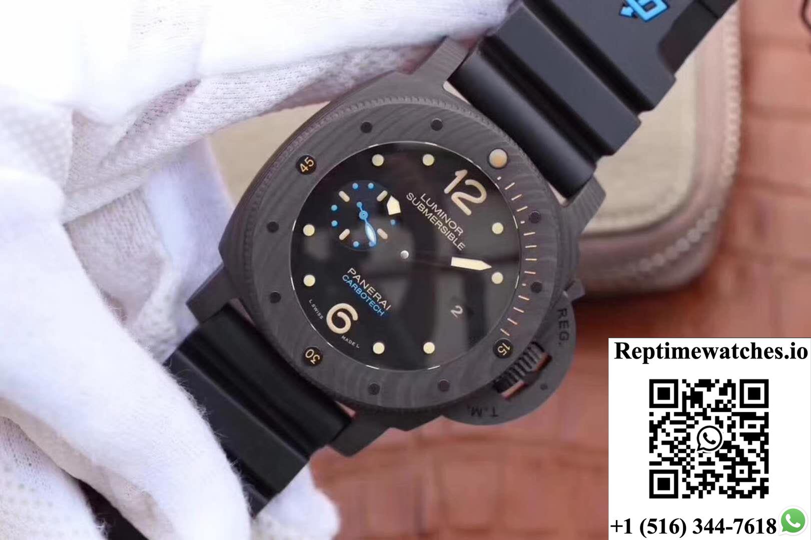 Panerai Luminor Submersible 1950 Pam616 Vs Factory Black Dial-Rep Time Watches
