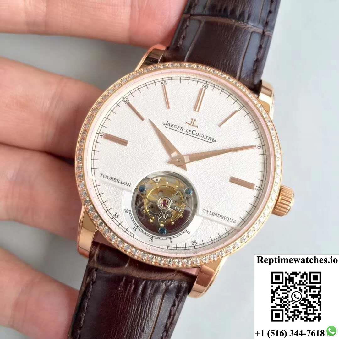Jaeger-Lecoultre Master Ultra Thin Q1322410 Tourbillon Beige Dial-Rep Time Watches