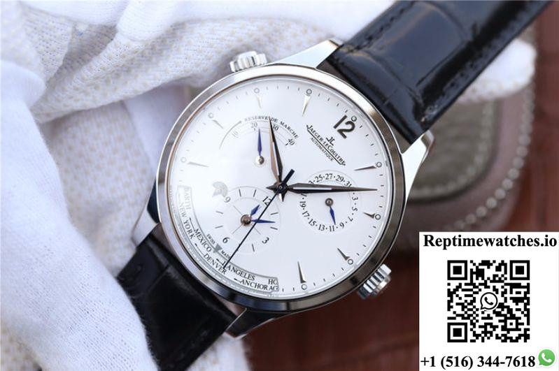 Jaeger-Lecoultre Master Geographic Steel 1428421 Silver Dial-Rep Time Watches