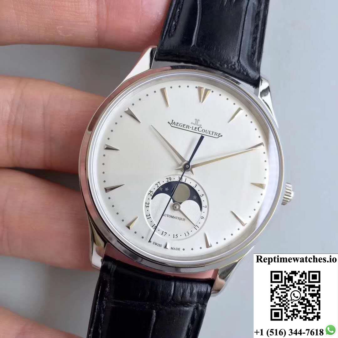 Jaeger-Lecoultre Master Ultra Thin Moon 1368420 Zf Factory Silver Dial-Rep Time Watches