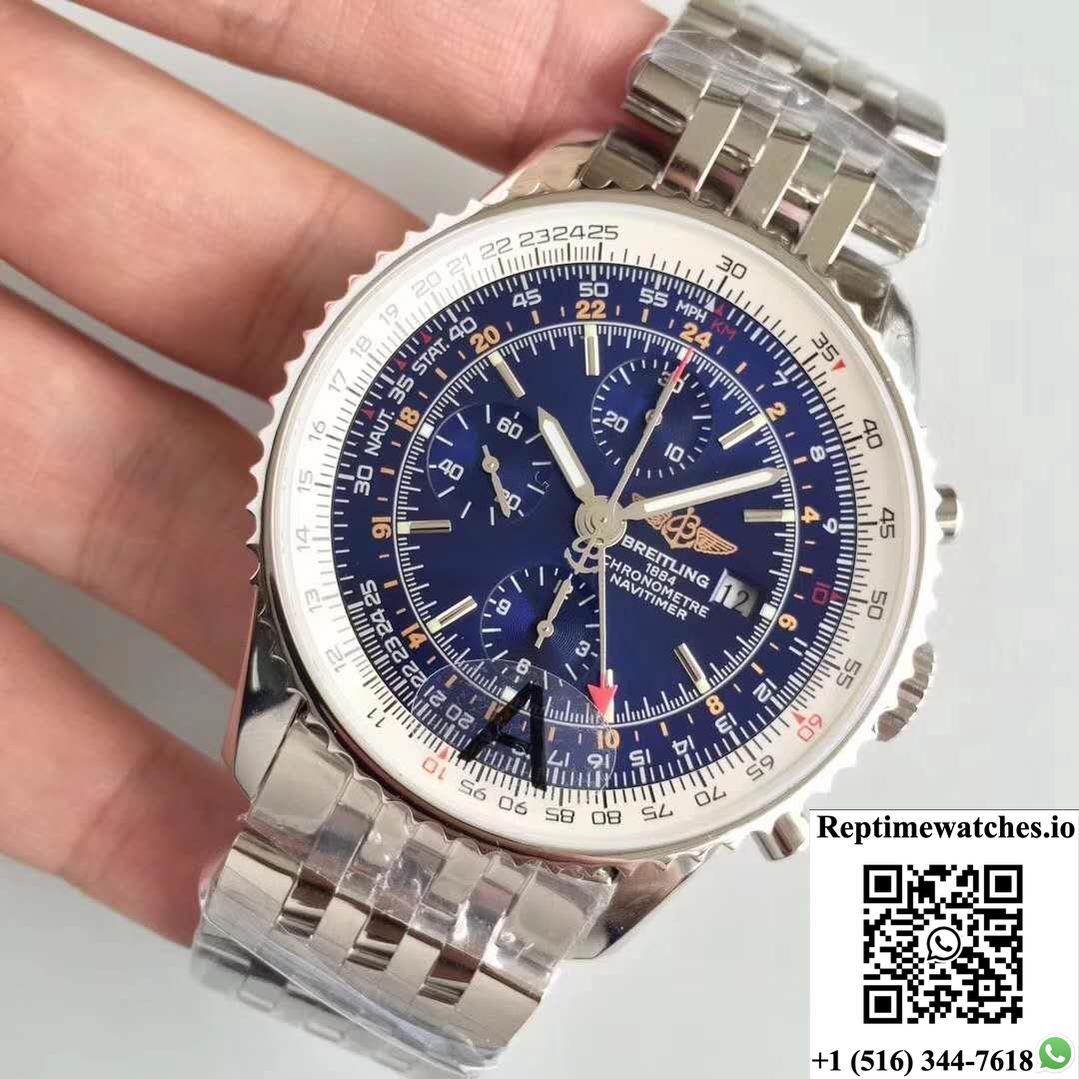 Breitling Navitimer Montbrillant Datora A21330 Jf Factory Blue Dial-Rep Time Watches