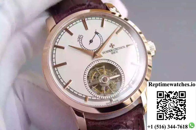 Vacheron Constantin Patrimony Traditionnelle 14-Day Tourbillon 89000 White Dial-Rep Time Watches