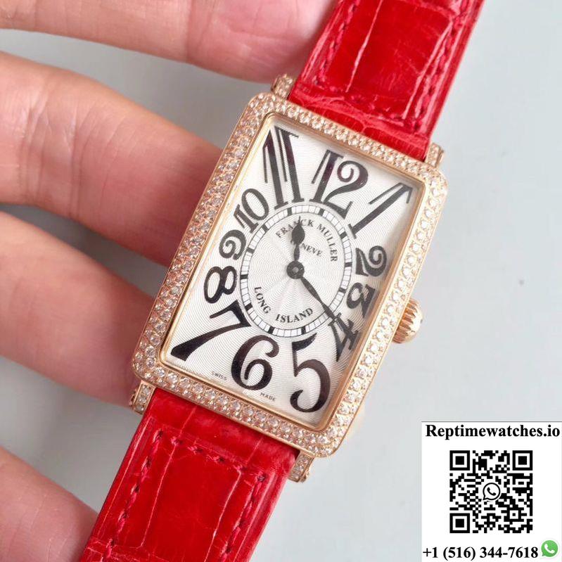 Franck Muller Ladies Long Island 1952 952 Qz D Cd Gf Factory Silver Dial-Rep Time Watches