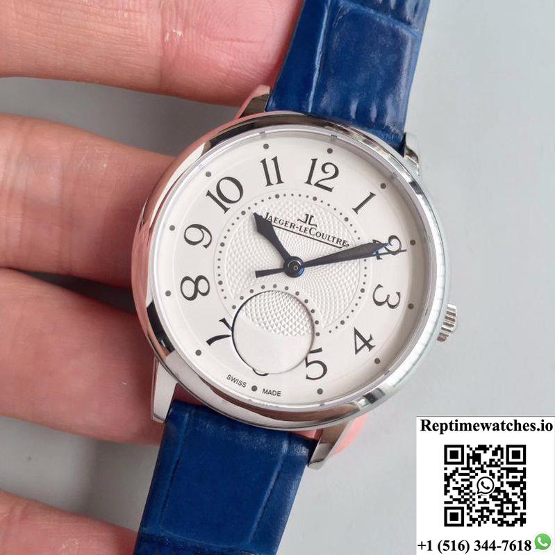 Jaeger-Lecoultre Rendez-Vous 3448420 Blue Leather Strap White Dial-Rep Time Watches