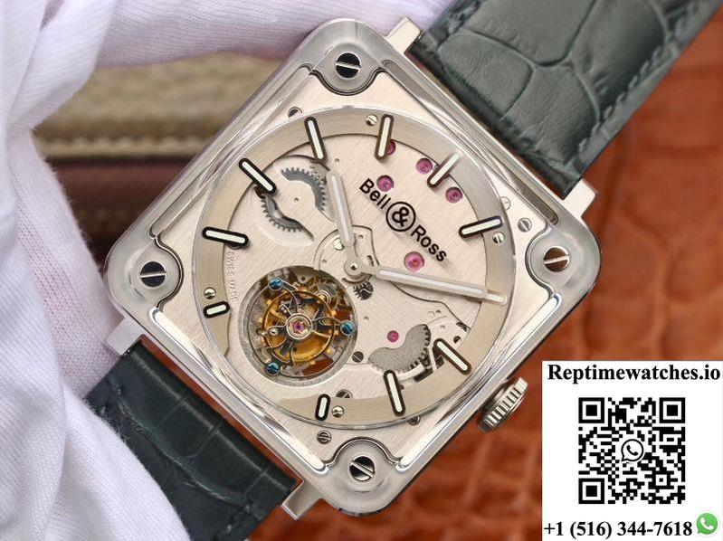 Bell Ross Br-X2 Tourbillon Stainless Steel Brushed Dial-Rep Time Watches